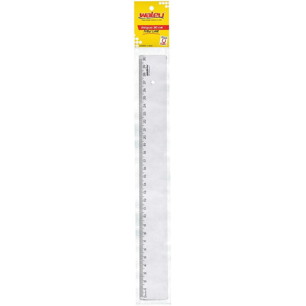 REGUA ACRILICA 30CM WALEU