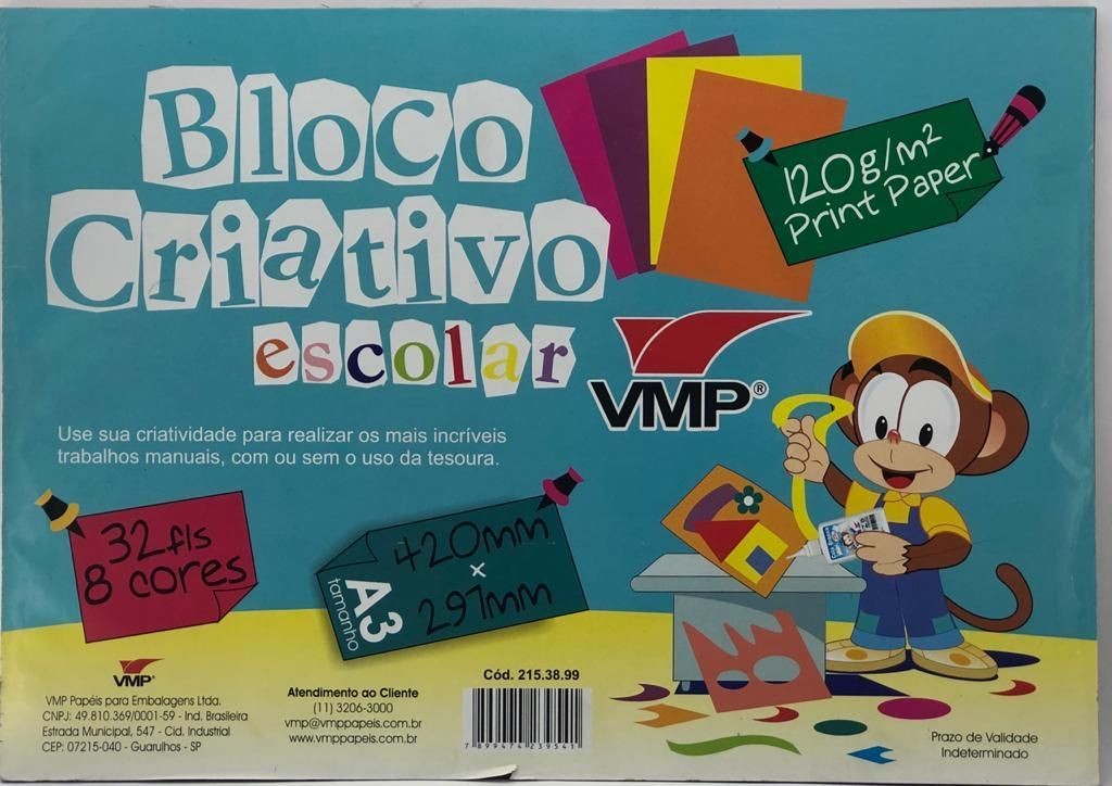 PAPEL CRIATIVO VMP A3-32F 8C 120G