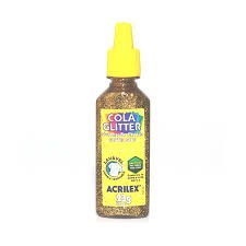 COLA C/GLITTER 23G OURO-ACRILEX