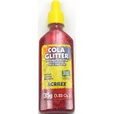 COLA C/GLITTER 23G VERMELHA-ACRILEX