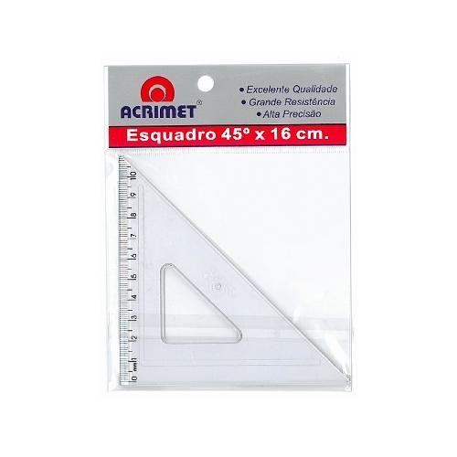 ESQUADRO 16CMX45G ACRILICO