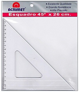 ESQUADRO 26CMX45G ACRILICO