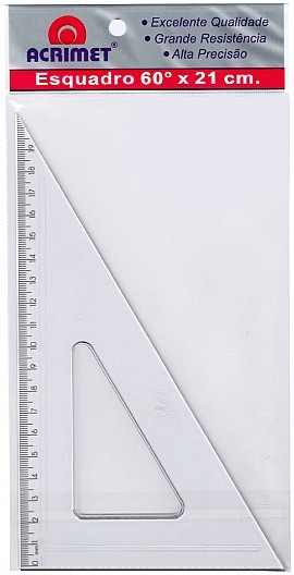 ESQUADRO 21CMX60G ACRILICO