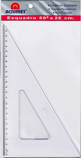 ESQUADRO 26CMX60G ACRILICO