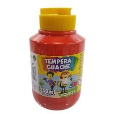 TINTA GUACHE 250ML-UN VERMELHO FOGO