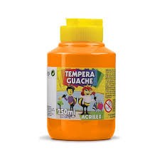 TINTA GUACHE 250ML-UN LARANJA