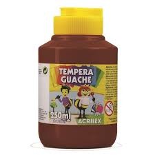 TINTA GUACHE 250ML-UN MARROM
