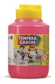 TINTA GUACHE 250ML-UN ROSA