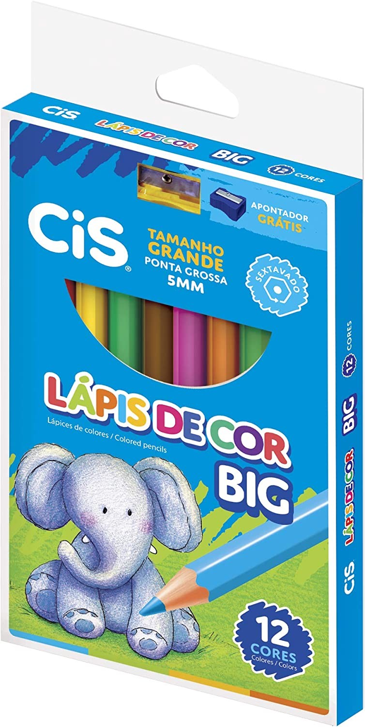 LAPIS COR 12C CIS JUMBO PLASTIC
