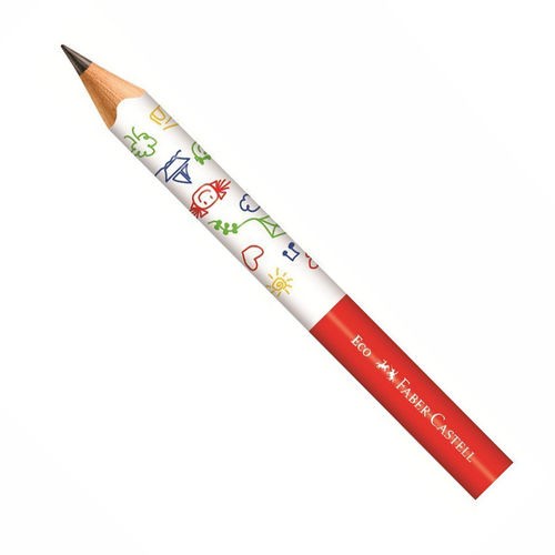 LAPIS PRETO FABER-JUMBO CURTO DECORADO