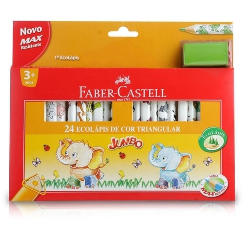 LAPIS COR 24C FABER JUMBO TRIANGULAR
