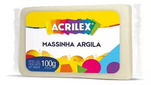 MASSINHA ARGILA NATURAL ACRILEX 100G