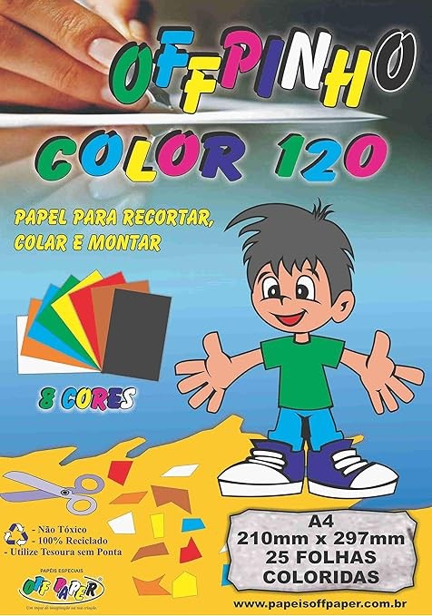 PAPEL CRIATIVO OFFPINHO A4-25F COLORSET 120G