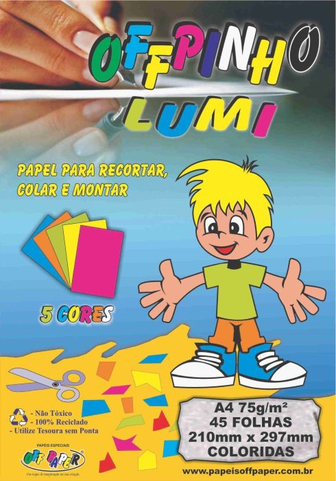 PAPEL CRIATIVO OFFPINHO A4-45F LUMI 75G