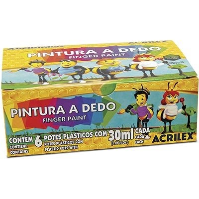 PINTURA A DEDO 6 CORES ACRILEX