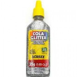 COLA C/GLITTER 23G PRATA-ACRILEX