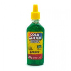 COLA C/GLITTER 23G VERDE-ACRILEX