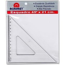 ESQUADRO 21CMX45G ACRILICO