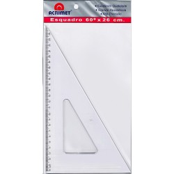 ESQUADRO 26CMX60G ACRILICO