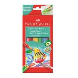 LAPIS COR 12C FABER-AQUARELA