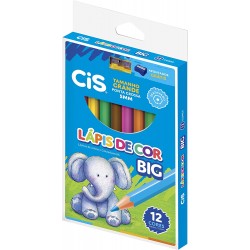 LAPIS COR 12C CIS JUMBO PLASTIC