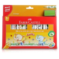 LAPIS COR 24C FABER JUMBO TRIANGULAR