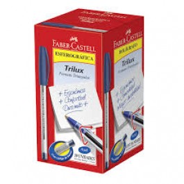 CANETA FABER MEDIA TRILUX AZ C/50