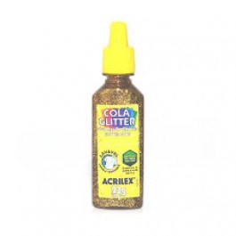 COLA C/GLITTER 23G OURO-ACRILEX