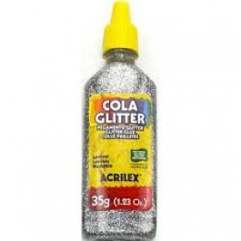 COLA C/GLITTER 23G PRATA-ACRILEX