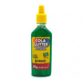 COLA C/GLITTER 23G VERDE-ACRILEX