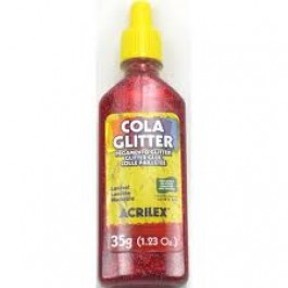 COLA C/GLITTER 23G VERMELHA-ACRILEX