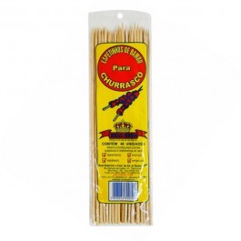 ESPETO P/CHURRASCO C/40 REAL BAMBU