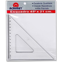 ESQUADRO 21CMX45G ACRILICO