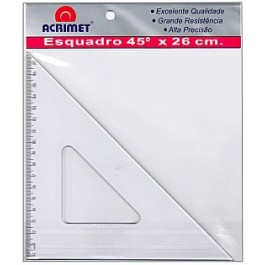 ESQUADRO 26CMX45G ACRILICO