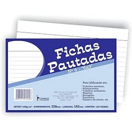 FICHA PAUTADA 6X9 (228X153MM) N4-100 TAMOIO