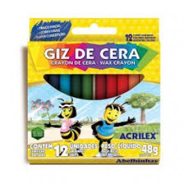 GIZ DE CERA FINO 12 CORES ACRILEX