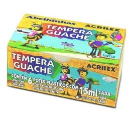 TINTA GUACHE 15ML 6C ACRILEX