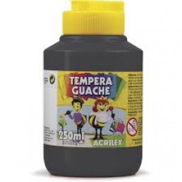 TINTA GUACHE 250ML-UN PRETO