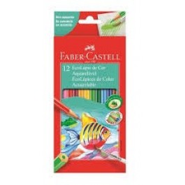 LAPIS COR 12C FABER-AQUARELA
