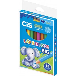 LAPIS COR 12C CIS JUMBO PLASTIC