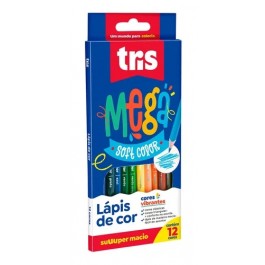 LAPIS COR 12C TRIS-MEGA SOFT TRIANGULAR
