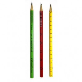 LAPIS PRETO FABER-REGUA TRIANGULAR