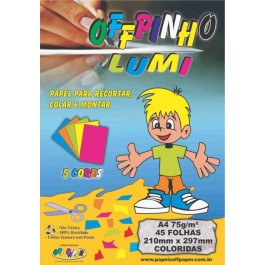 PAPEL CRIATIVO OFFPINHO A4-45F LUMI 75G